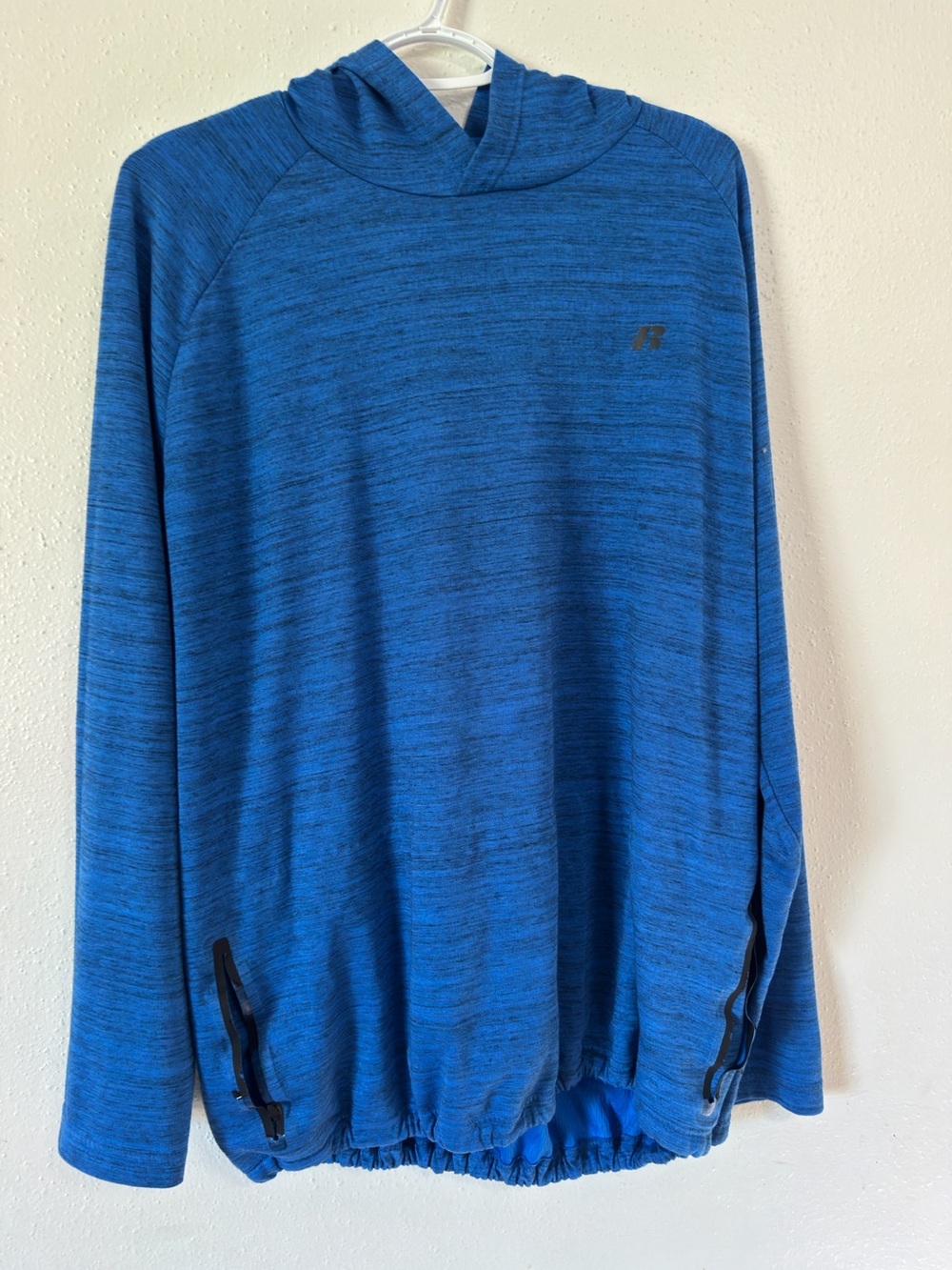 Russell Athletic Men’s Blue Marled Crewneck Hoodie